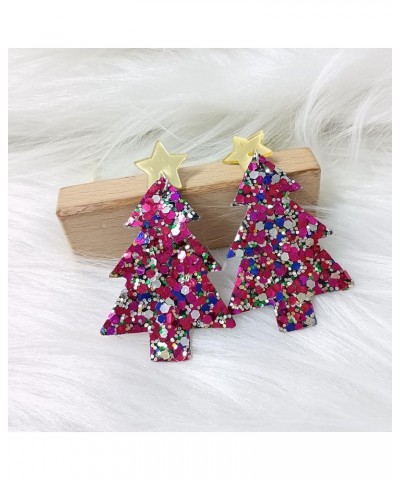 Christmas Tree Acrylic Earrings Christmas Lanterns Hat Stud Earrings Xmas Holiday Party Winter Jewelry Gifts One size Christm...