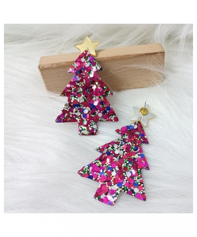 Christmas Tree Acrylic Earrings Christmas Lanterns Hat Stud Earrings Xmas Holiday Party Winter Jewelry Gifts One size Christm...