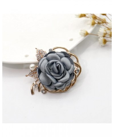 Rose Flower Accessories Brooches Wedding Bridal Bouquet Brooch Pin Hairpin for Women 2-Blue $9.87 Brooches & Pins