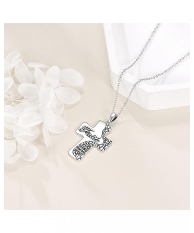 Cross Necklace Sterling Silver Religious Cross Pendant Christians Jewelry Gifts for Women Men Faith $20.39 Necklaces