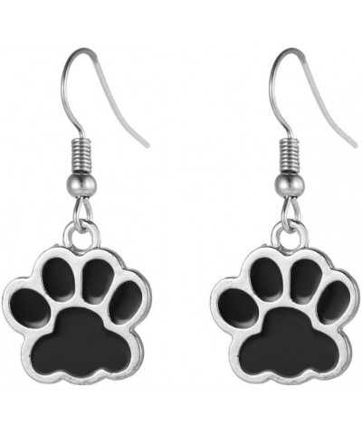 Cute Dog Puppy Paw Print Drop Dangle Earrings for Women Teen Girls Enamel Cat Animal Pet Dangling Hook Hoops Earring Fashion ...