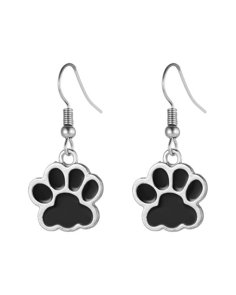 Cute Dog Puppy Paw Print Drop Dangle Earrings for Women Teen Girls Enamel Cat Animal Pet Dangling Hook Hoops Earring Fashion ...