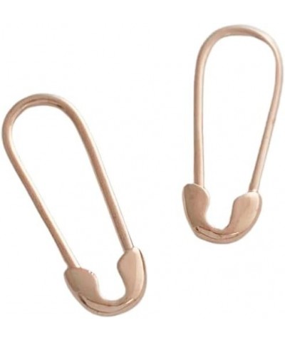 Mini Safety Pin Hoops in Gold, Rose Gold, or Silver | Minimalist, Delicate Jewelry Rose Gold $10.70 Earrings