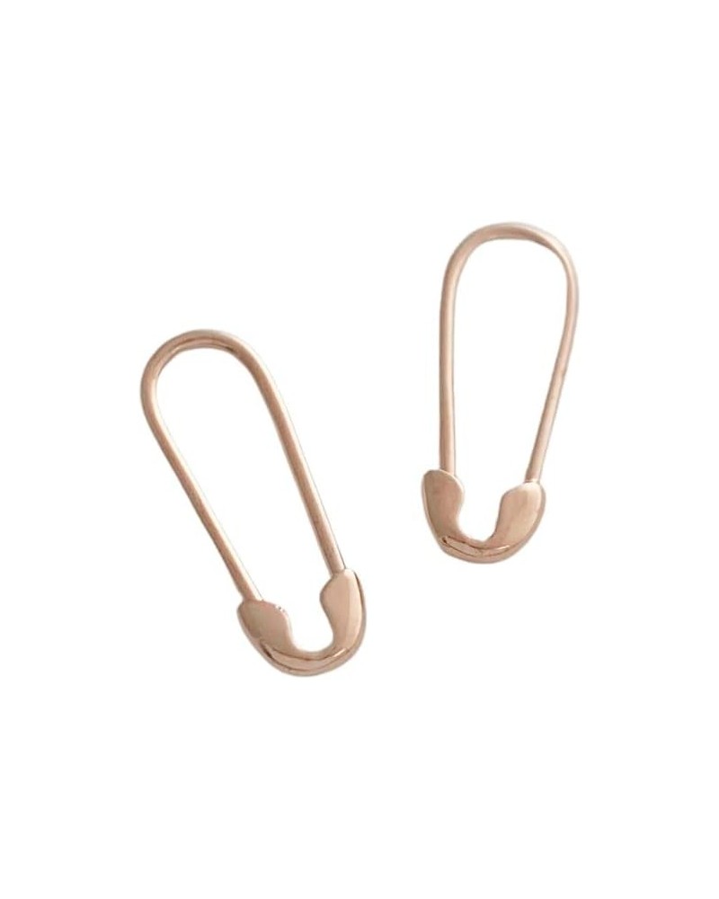 Mini Safety Pin Hoops in Gold, Rose Gold, or Silver | Minimalist, Delicate Jewelry Rose Gold $10.70 Earrings