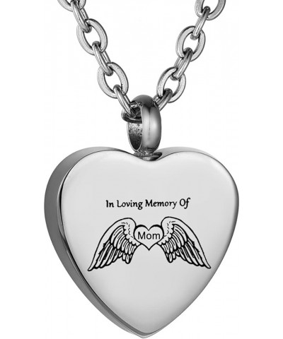 In Loving Memory of Family Angel Wing Cremation Necklace Urn Jewelry Memorial Ashes Holder Keepsake Mom $9.51 Necklaces