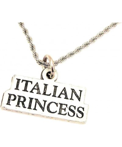 Italian Princess on a 20" Stainless Steel Rope Chain Necklace $11.95 Necklaces