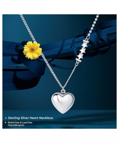 925 Sterling Silver Heart Pendant Necklace for Women Girls style 5 $29.25 Necklaces