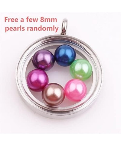 1PCS 30mm Twist Waterproof Stainless Steel Without Rhinestone Floating Charms Pendant Locket For 8mm Beads Pearl Cage Necklac...