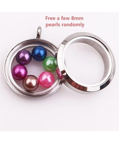 1PCS 30mm Twist Waterproof Stainless Steel Without Rhinestone Floating Charms Pendant Locket For 8mm Beads Pearl Cage Necklac...