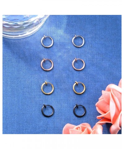 Fake Nose Ring Fake Septum Fake Nose Ring Hoop Clip On Fake Nose Piercing Faux Lip Ear Septum Nose Ring Non Pierced Fake Nose...