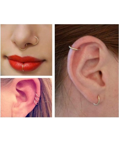 Fake Nose Ring Fake Septum Fake Nose Ring Hoop Clip On Fake Nose Piercing Faux Lip Ear Septum Nose Ring Non Pierced Fake Nose...