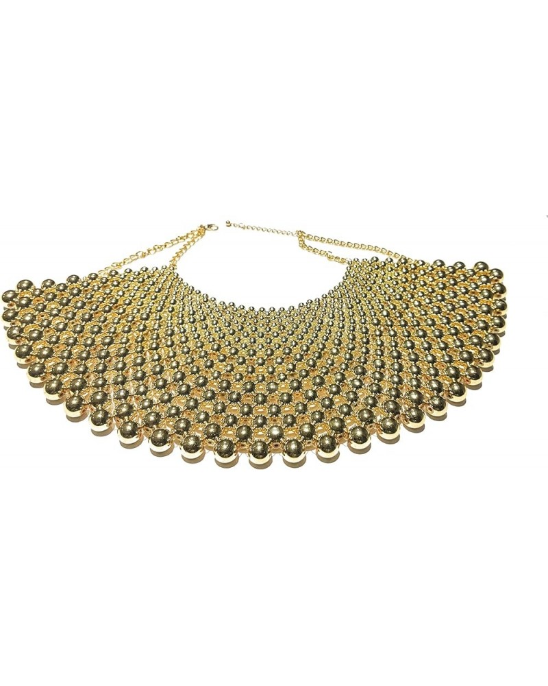 Statement Collar Beaded Pearl Bib Necklace Gold $14.70 Necklaces