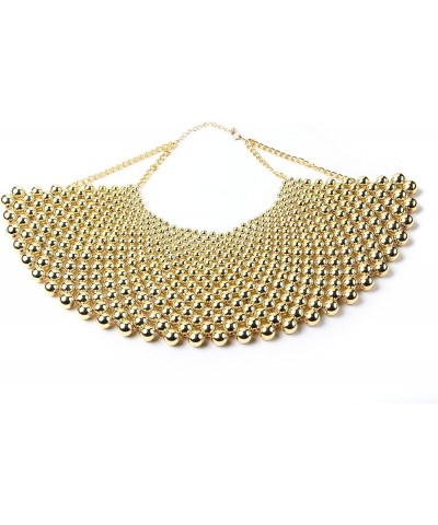 Statement Collar Beaded Pearl Bib Necklace Gold $14.70 Necklaces