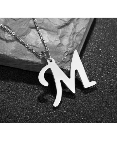 4 Pack Stainless Steel Initial Jewelry Sets for Women Silver Rings Bracelet Earrings Pendant Necklace Uppercase Choker Chain ...