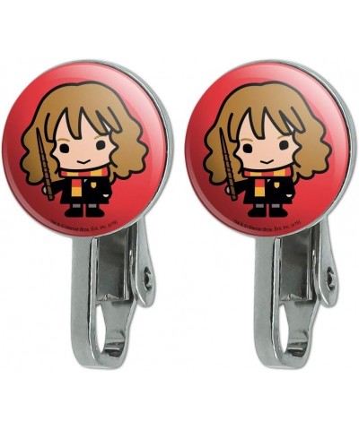 Harry Potter Cute Chibi Hermione Character Novelty Clip-On Stud Earrings Chrome $8.54 Earrings