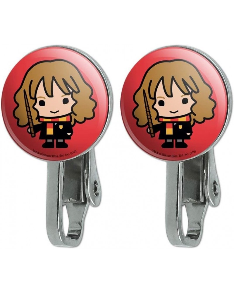 Harry Potter Cute Chibi Hermione Character Novelty Clip-On Stud Earrings Chrome $8.54 Earrings