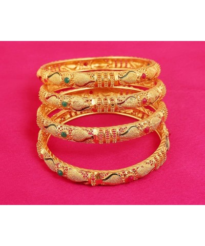 Indian gold bangles for women bracelets turkish jewelry bollywood pulseras indias golden woman bangel desire plus size thick ...