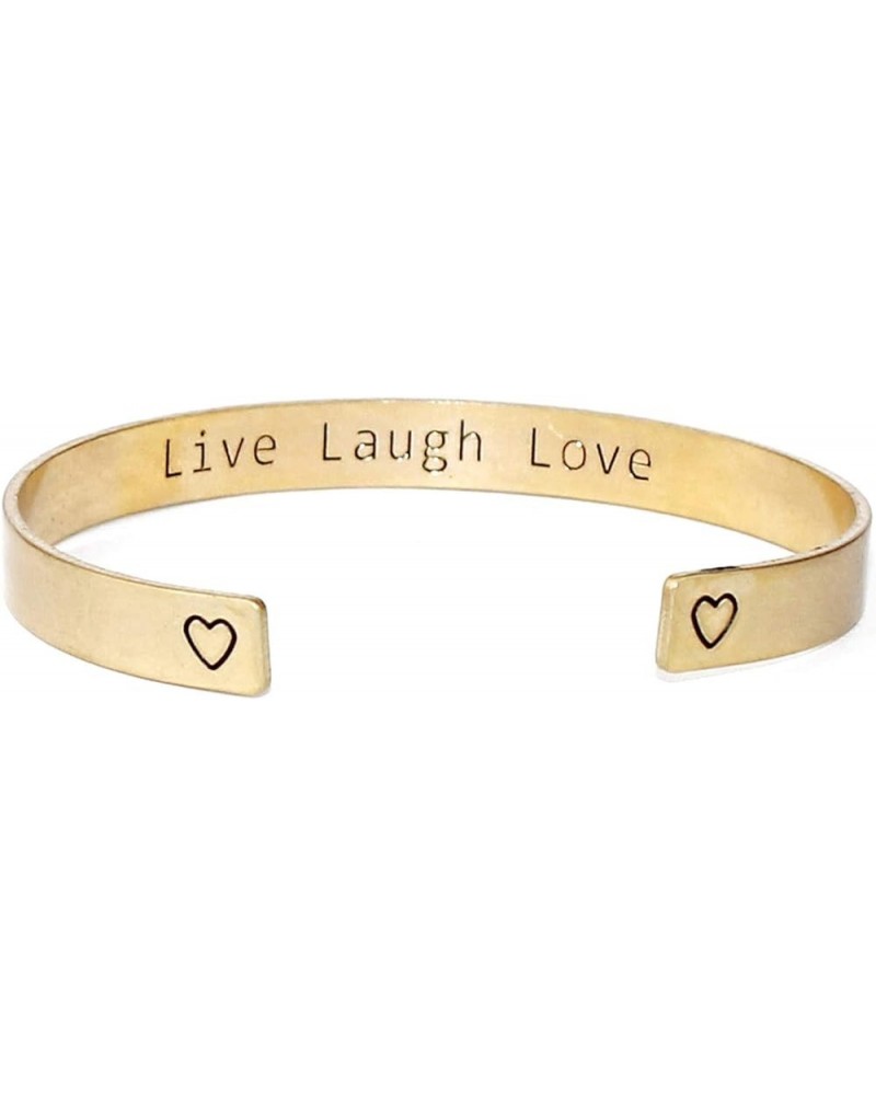 Inspirational Meaningful Quotes Words Engraved Cuff Bracelets for Women Heart/Worn Gold $8.77 Bracelets