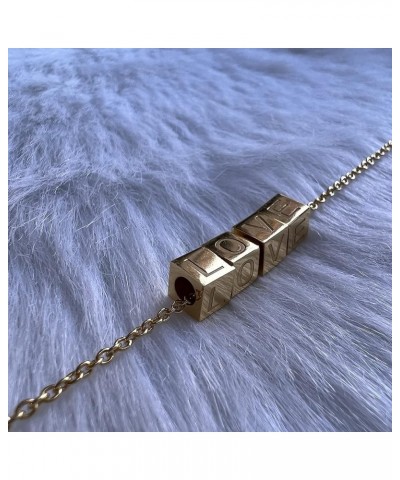 Cube Initial Necklace | Cube Necklace With 18” Cable Chain | Women's Jewelry | Jewelry Gifts For Women | Handmade Jewelry Mad...