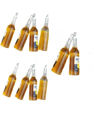 10Pcs Mini Beer Bottle Resin Charms Drinking Pendant for Keychain Necklace Earring Jewelry Findings Nice Processed, Earrings ...