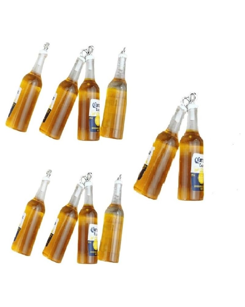 10Pcs Mini Beer Bottle Resin Charms Drinking Pendant for Keychain Necklace Earring Jewelry Findings Nice Processed, Earrings ...