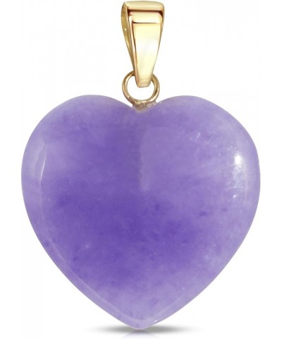 Genunie Jade Heart Pendant 14K lavender-jade $39.84 Pendants