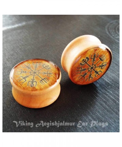 Wood Ear Gauges Viking Plugs Women Men Ear Stretcher Expander 8mm-25mm 0 00-1'' Double Flared Saddle Plugs Earrings Piercing ...