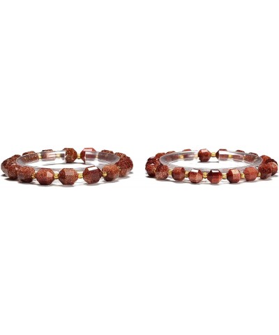 Gold Sandstone Prism Cut Double Point Bracelet Beads Size 8mm 7.5'' Length $7.14 Bracelets