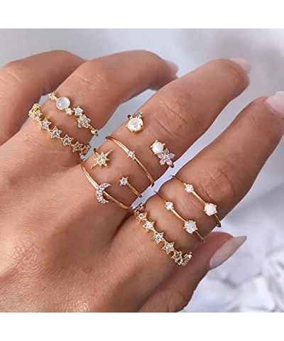 62-101Pcs Vintage Knuckle Rings Set Stackable Midi Rings for Women Teen Girls Bohemian Gold&Silver Rings Crystal Joint Finger...