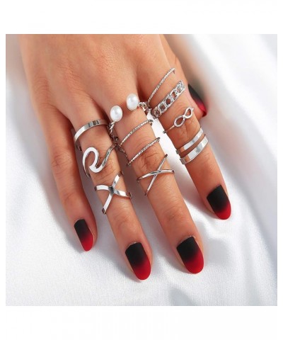 62-101Pcs Vintage Knuckle Rings Set Stackable Midi Rings for Women Teen Girls Bohemian Gold&Silver Rings Crystal Joint Finger...