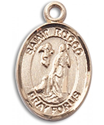 14 Karat Gold Catholic Patron Saint Medal Petite Charm Pendant, 1/2 Inch Saint Rocco $100.58 Pendants