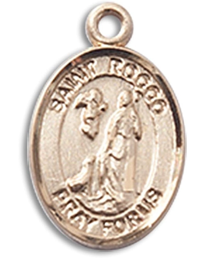 14 Karat Gold Catholic Patron Saint Medal Petite Charm Pendant, 1/2 Inch Saint Rocco $100.58 Pendants