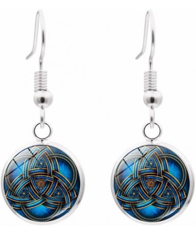 Celtic Knot Jewelry Set Irish Ethnic Style Celtic Knot Pendant Necklace Mysterious Blue Earrings Bracelets Gift blue $9.43 Je...