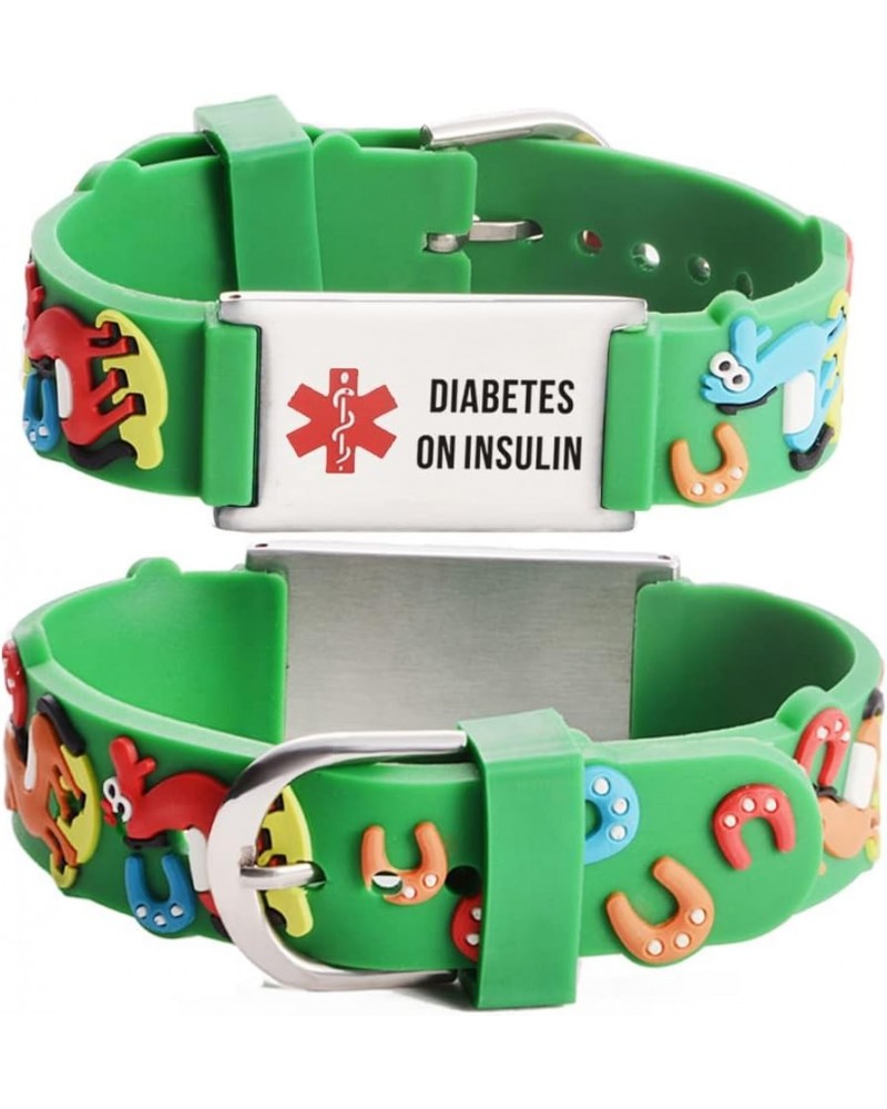 cartoon medical alert id bracelets Parents gift to Son, daughter, brother, sister HORSE diabetes on insulin $12.53 Bracelets