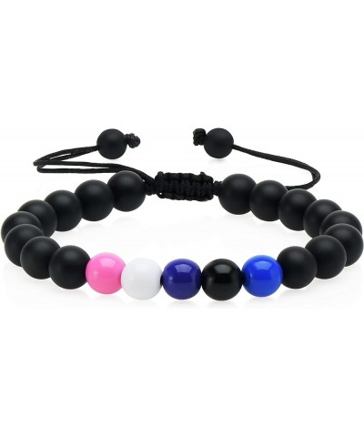 Handmade Bisexual Pansexual LGBT Proud Love Bead Bracelet Women Men Thread for Him and Her - Adjustable Genderfluid $7.77 Bra...