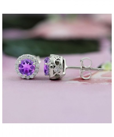 0.22ct Moissanite Earrings,Gemstone Stud Earrings For Women,Post Earrings For Women, Amethyst $14.55 Earrings