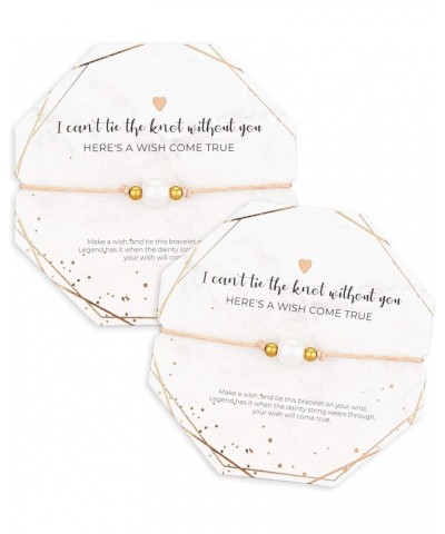 Bridesmaid Bracelets "I Can't Tie The Knot Without You” I Bridesmaid Proposal Wish Bracelets I Rose Gold Plated 6 pack $13.20...