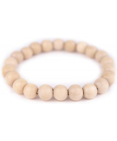 Wood Stretch Bracelet, Yellow - Stackable Beaded Jewelry, Unisex for Men & Women Large Beads Cream $7.37 Bracelets