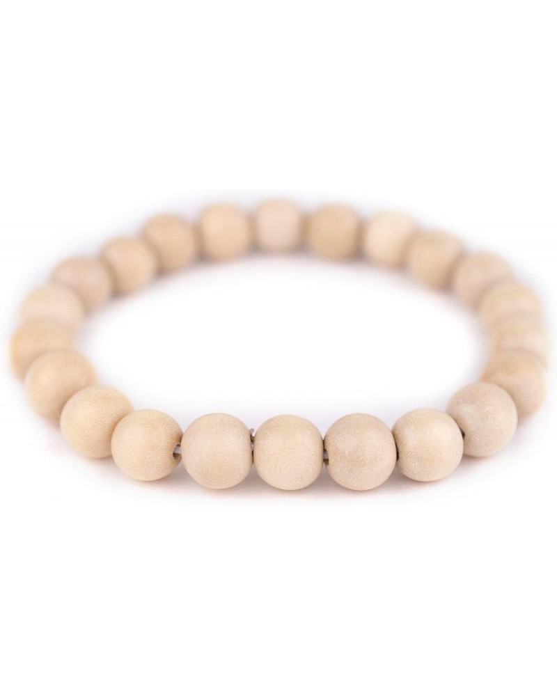 Wood Stretch Bracelet, Yellow - Stackable Beaded Jewelry, Unisex for Men & Women Large Beads Cream $7.37 Bracelets