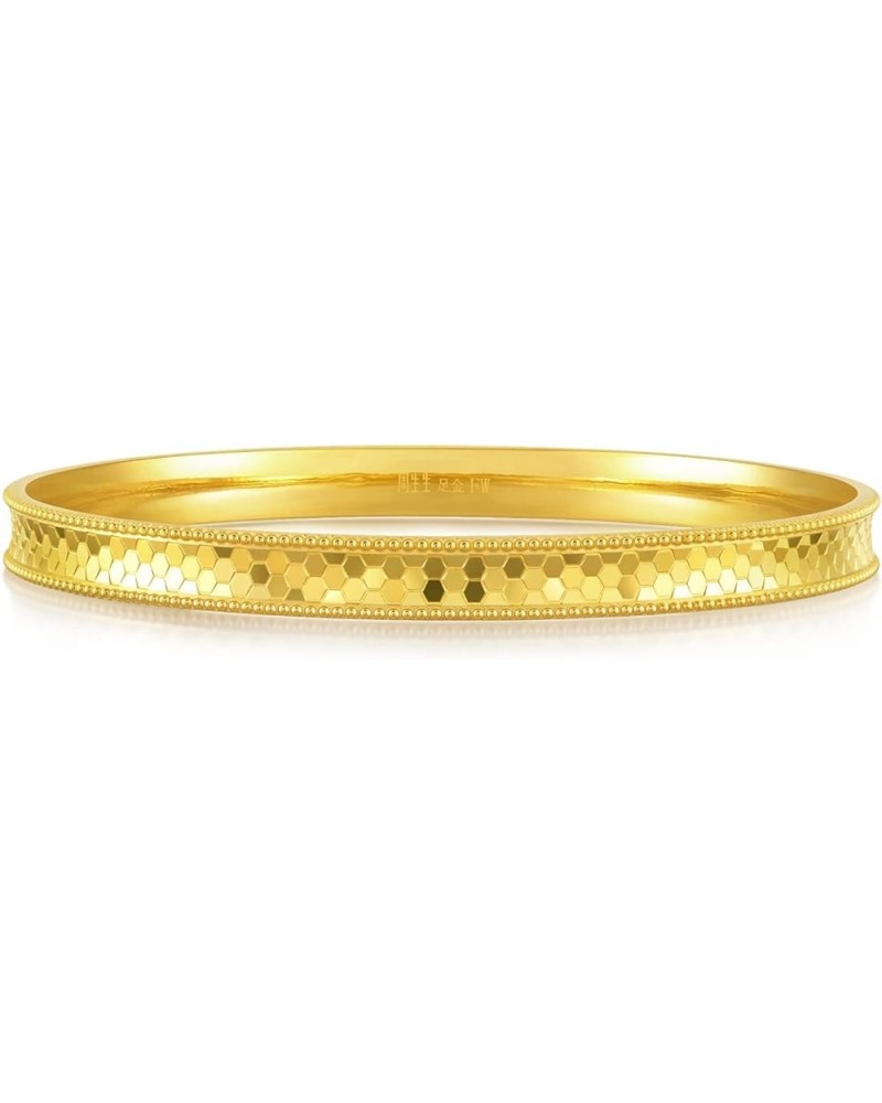 999.9 24K Solid Gold Price-by-Weight Gold Dazzling Mirror Gold Slip-On Bangle for Women 93176K Approx. 0.68tael (~25.45g) $99...