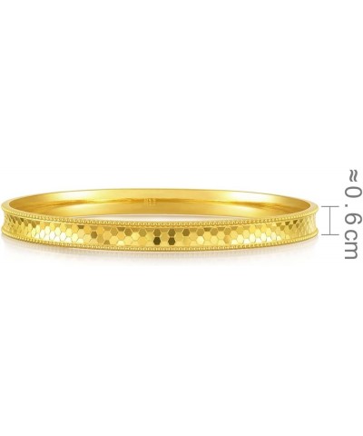 999.9 24K Solid Gold Price-by-Weight Gold Dazzling Mirror Gold Slip-On Bangle for Women 93176K Approx. 0.68tael (~25.45g) $99...