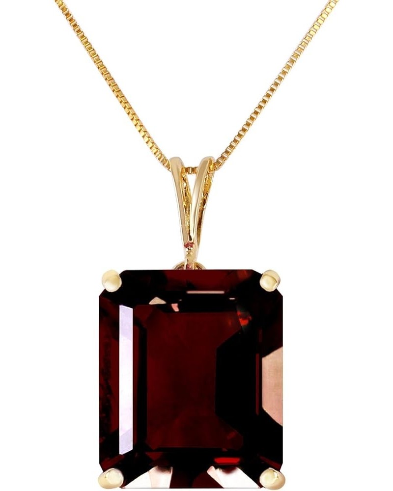 14k Solid Gold Necklace with 7.0 Carat Octagon-shaped Garnet Pendant 16.0 Inches $123.76 Necklaces