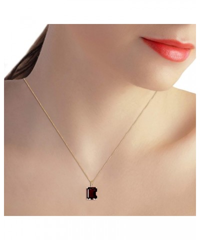 14k Solid Gold Necklace with 7.0 Carat Octagon-shaped Garnet Pendant 16.0 Inches $123.76 Necklaces