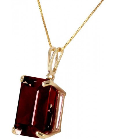 14k Solid Gold Necklace with 7.0 Carat Octagon-shaped Garnet Pendant 16.0 Inches $123.76 Necklaces