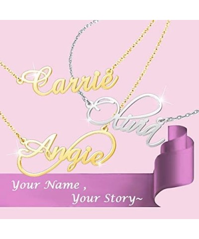 Ember Name Necklace Personalized Sterling Silver Custom Name Necklace for Women Silver $16.42 Necklaces