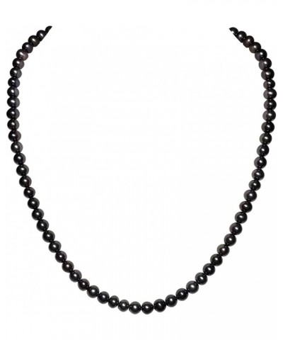 6-8mm Black Freshwater Cultured Pearl Necklaces for Women 16-48 Inch AAA Quality 22.0 Inches 6-7mm $47.04 Necklaces