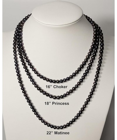 6-8mm Black Freshwater Cultured Pearl Necklaces for Women 16-48 Inch AAA Quality 22.0 Inches 6-7mm $47.04 Necklaces