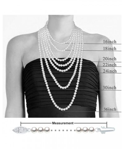 6-8mm Black Freshwater Cultured Pearl Necklaces for Women 16-48 Inch AAA Quality 22.0 Inches 6-7mm $47.04 Necklaces