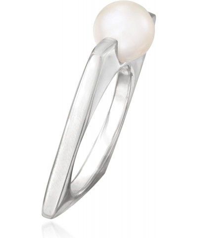 Italian 8mm Cultured Pearl Square Ring in Sterling Silver $37.80 Rings