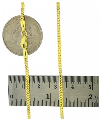 10k Yellow Gold 2mm Franco Chain Box Square Wheat Pendant Necklace, Mens Womens Jewelry 16" 18" 20" 22" 24" 26" 28" 30 22 $93...